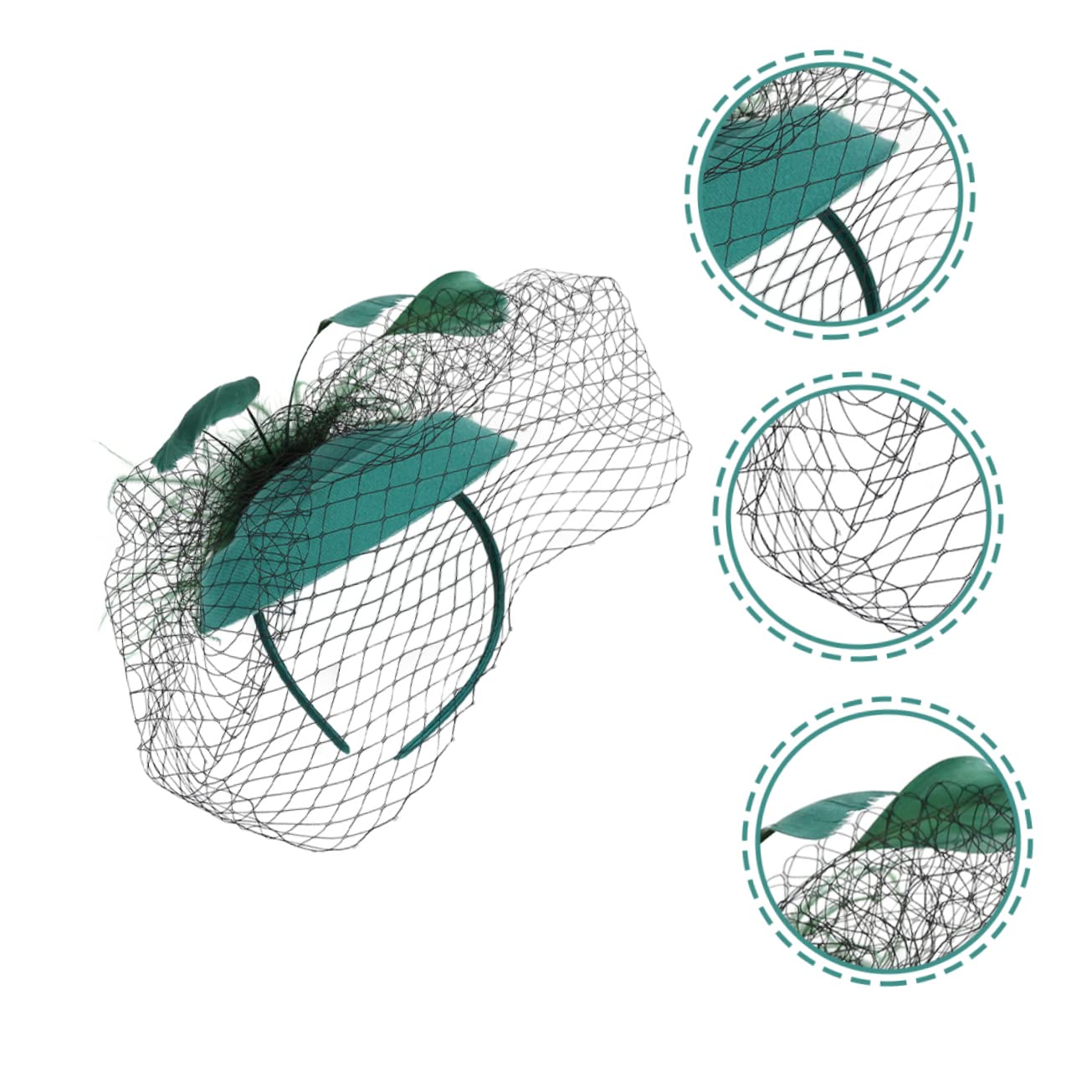 3pezzi Fascinator Elegante per Donne con e Piume Accessorio di Stile Retro per Cerimonie Matrimoni e Tea Party