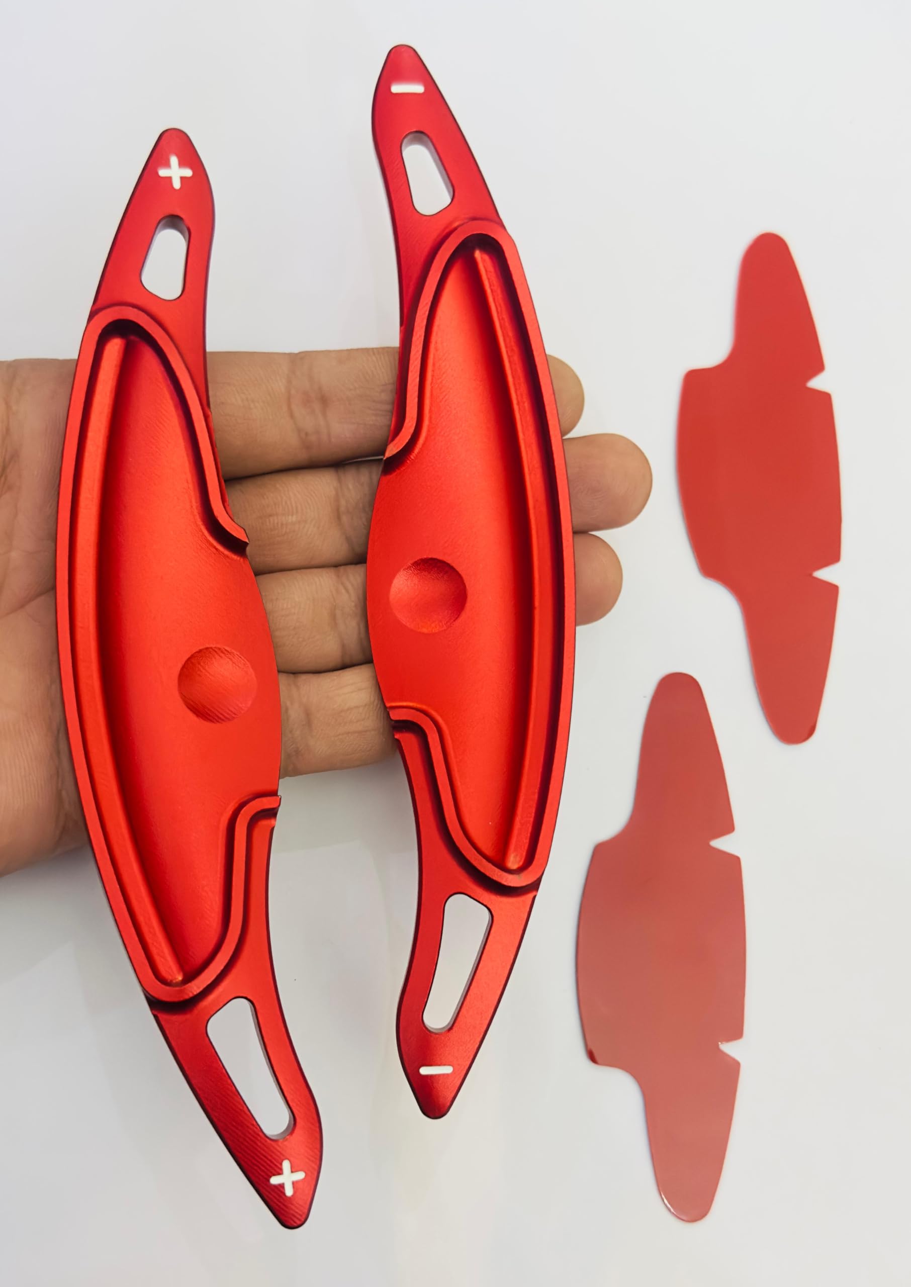 AUTO MT Red CNC Metal Paddle Shifter Extensions Compatible with Hyundai I-20 N-Line Venue N-Line Creta N-Line Interior Styling Parts Car Paddle Shifter Covers.-image-46