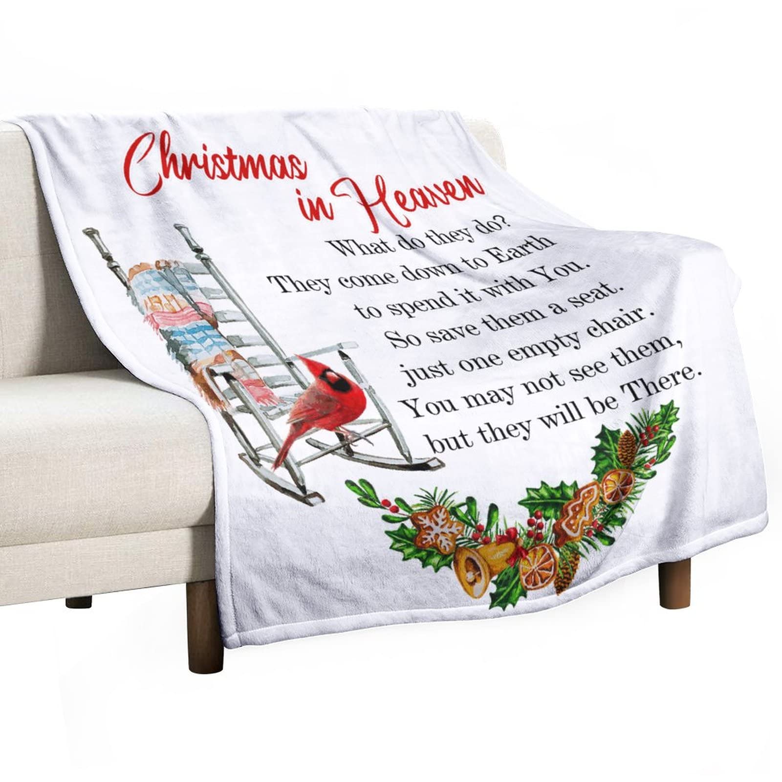 Couverture de Noël au ciel en flanelle double face plaid polaire lit canapé 130x150cm