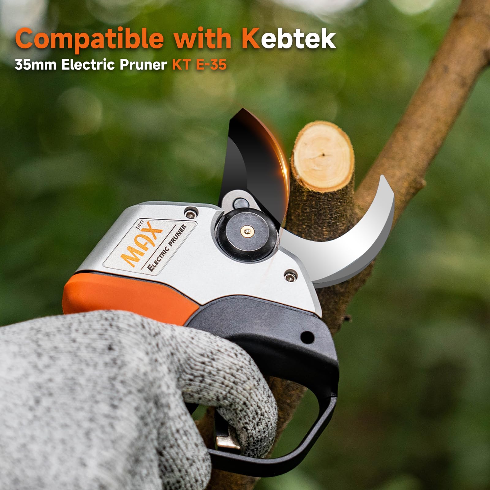 Kebtek 2Pcs Lames Supérieures pour KTE-35/ KT9035 Sécateur électrique 35MM SK5 Lame de Rechange en Acier au Carbone