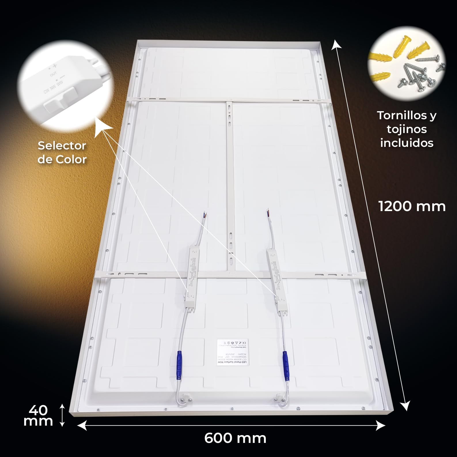 LED ATOMANT Deckenlampe LED Aufputz 120x60cm 96W CCT 3000-6500K 11500lm