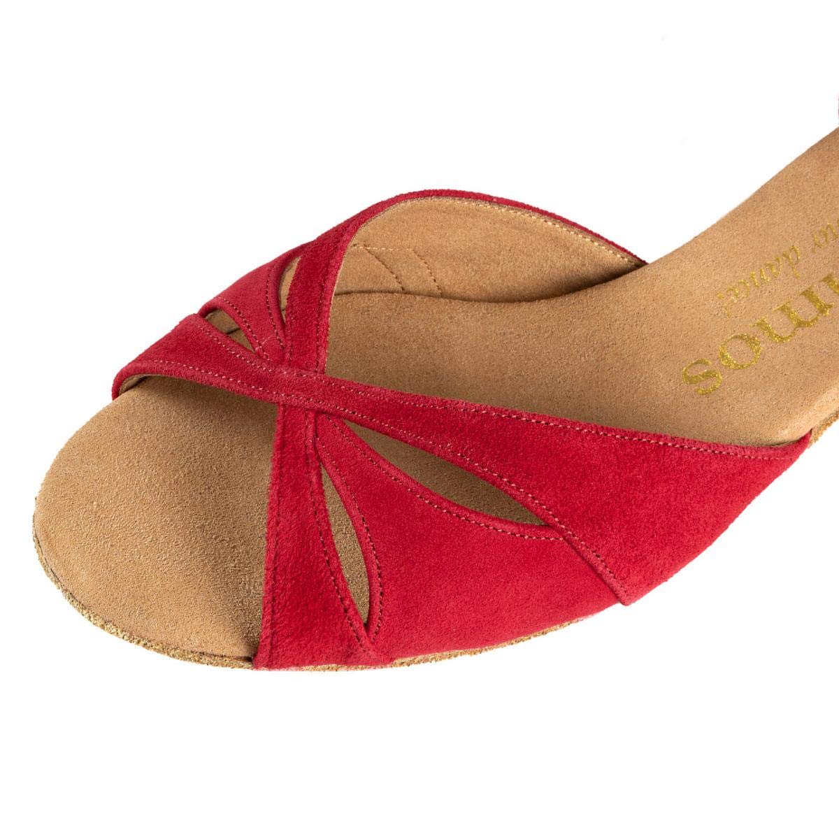 Rummos Damen Tanzschuhe Lola - Nubuck Schwarz - Medium (Normal) - 2 cm Blockabsatz - Made in Portugal