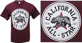 ShirtBANC California All Star Mens Shirt Cali Life Bandana Bear Tee
