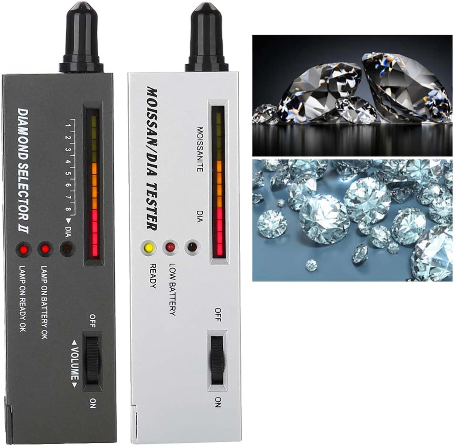 AAGAZA Moissanite Tester, Professional Jewelry Selector Diamond Tester Portable Diamond Selector II Gemstone Tester Tool with PU Bag for Novice and Expert Professional Moissanite Testing