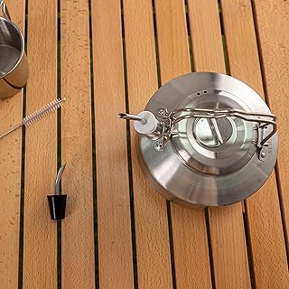 CALANDIS® Tea Kettle Spout Cover Extended Spout Teapot Spout for Cookware Camping Home Black | 1 Kettle Pourer 1 Brush