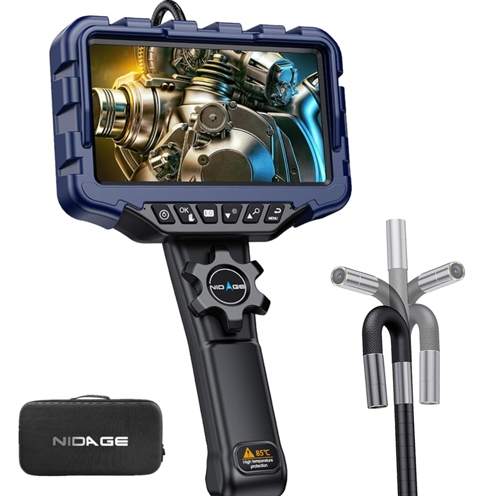 7" Borescope Camera - 2-Way Articulating Inspection Tool -1