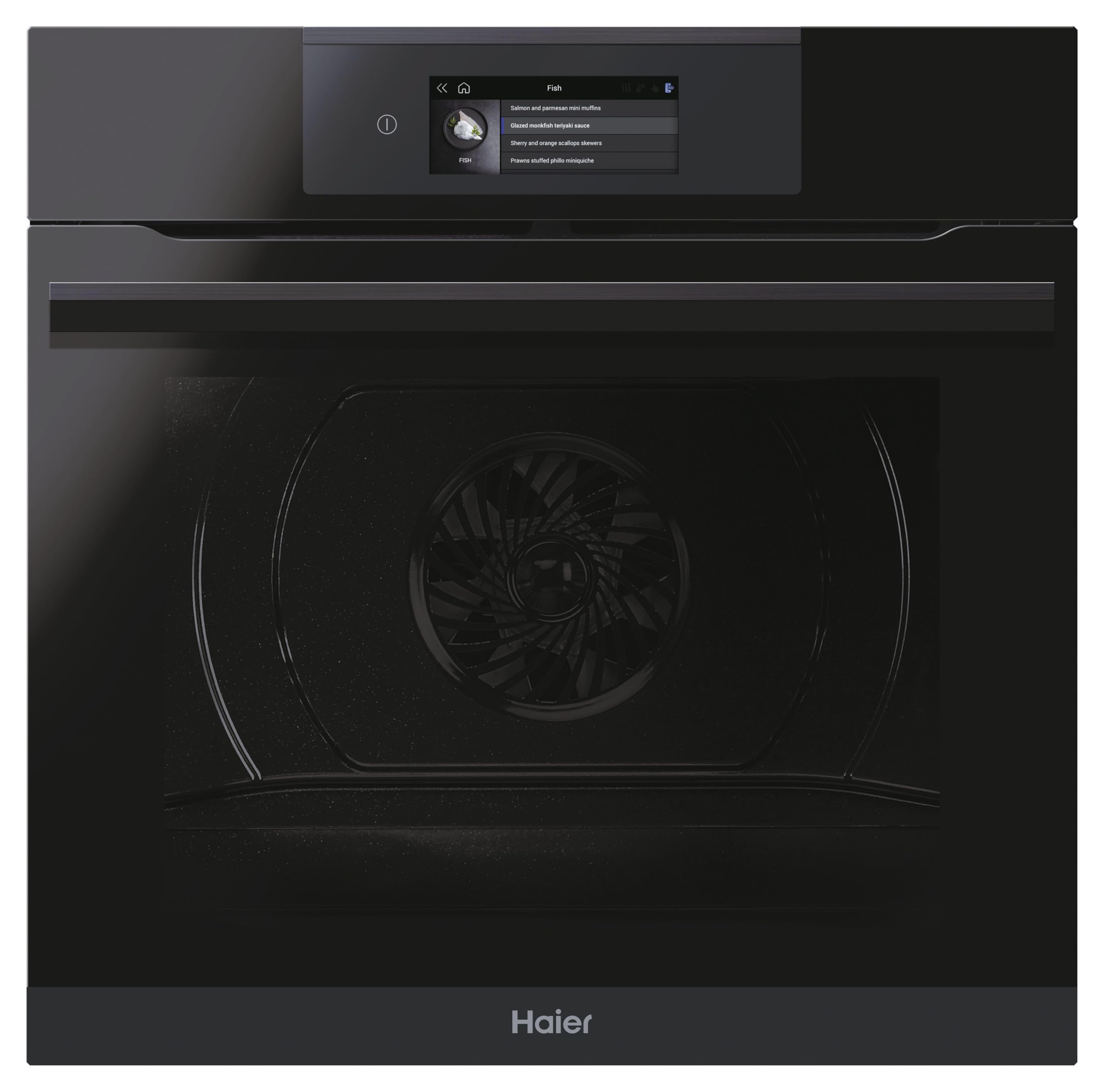 Haier I-TOUCH Serie 6 HWO60SM6T5BD / Einbau-Backofen/Heißluft/Grill / 60 cm/Touch Bedienung mit TFT/Katalyse Selbstreinigung/Wi-Fi Funktion/Bratenthermometer / 4-fach Türverglasung