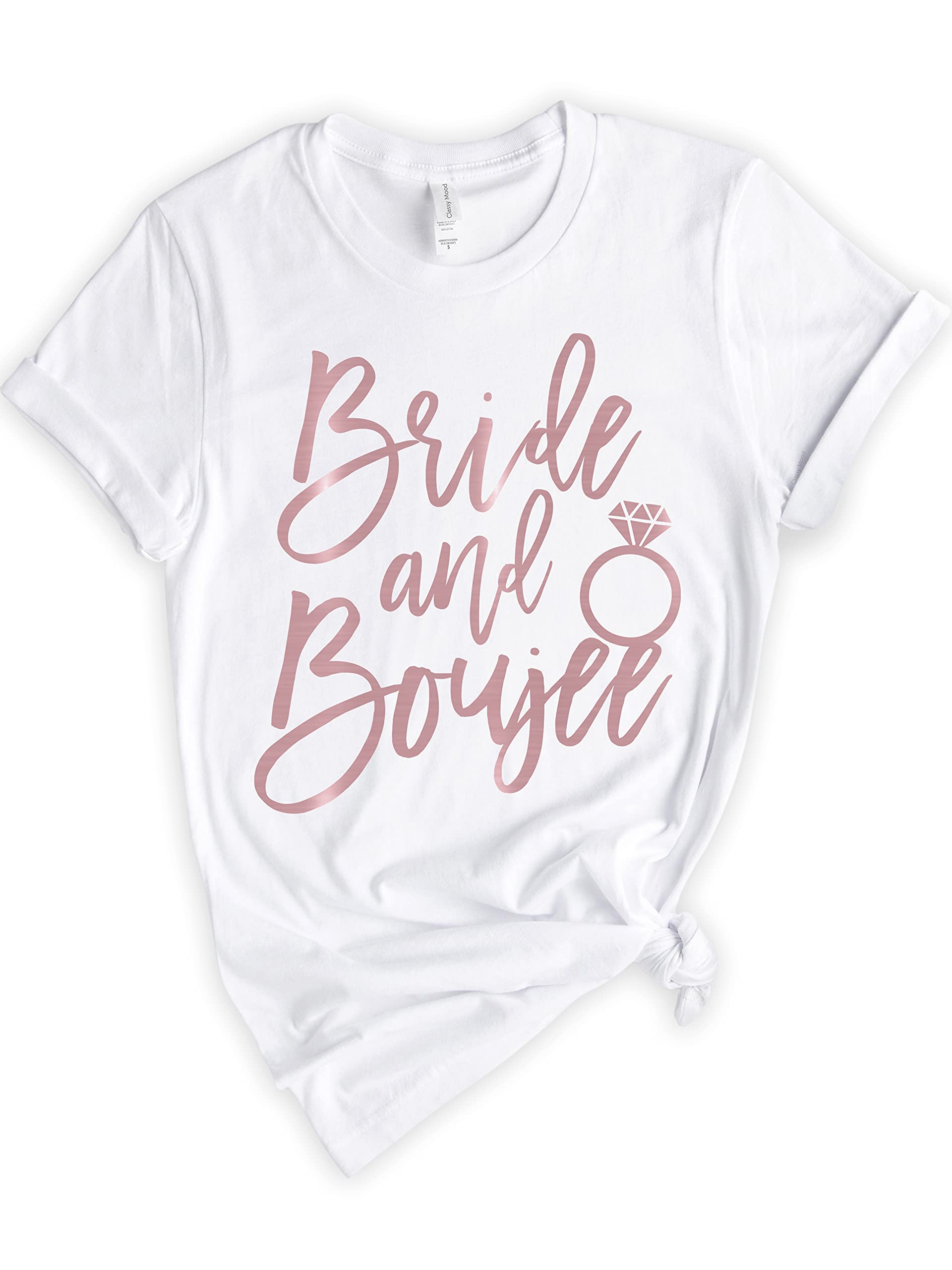 Classy MoodBride and Boujee Bachelorette Party Shirts Bridal Party T-Shirt Wedding Team Tshirt Bridesmaid Proposal Gift