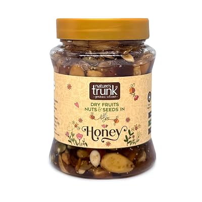 Nature's Trunk Natural Honey with mix Dry Fruits & Nuts, No Added Sugar, Crunchy and Tasty Dry Fruits & Nuts Mixed with 