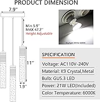 Vista 2 de 3 luces colgantes modernas LED para isla de cocina, luz colgante de burbuja, iluminación colgante para cocina, isla comedor, luces colgantes