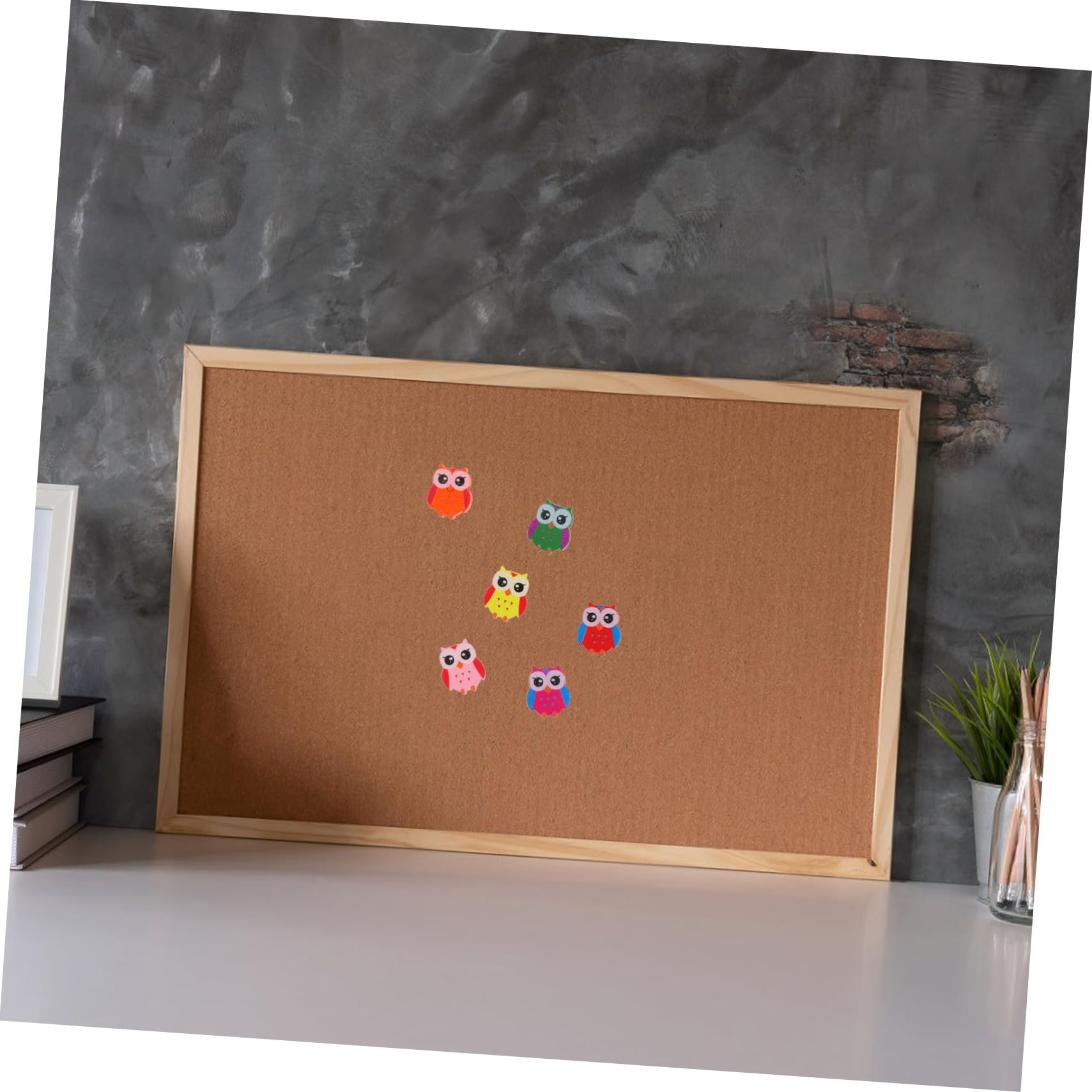 DOITOOL Alfiler De Búho Lindos Suministros De Oficina Lindos Alfileres De Animales Suministros De Oficina Rosa Chinchetas para Mapa Alfileres Decorativos De Madera 30 Piezas*4