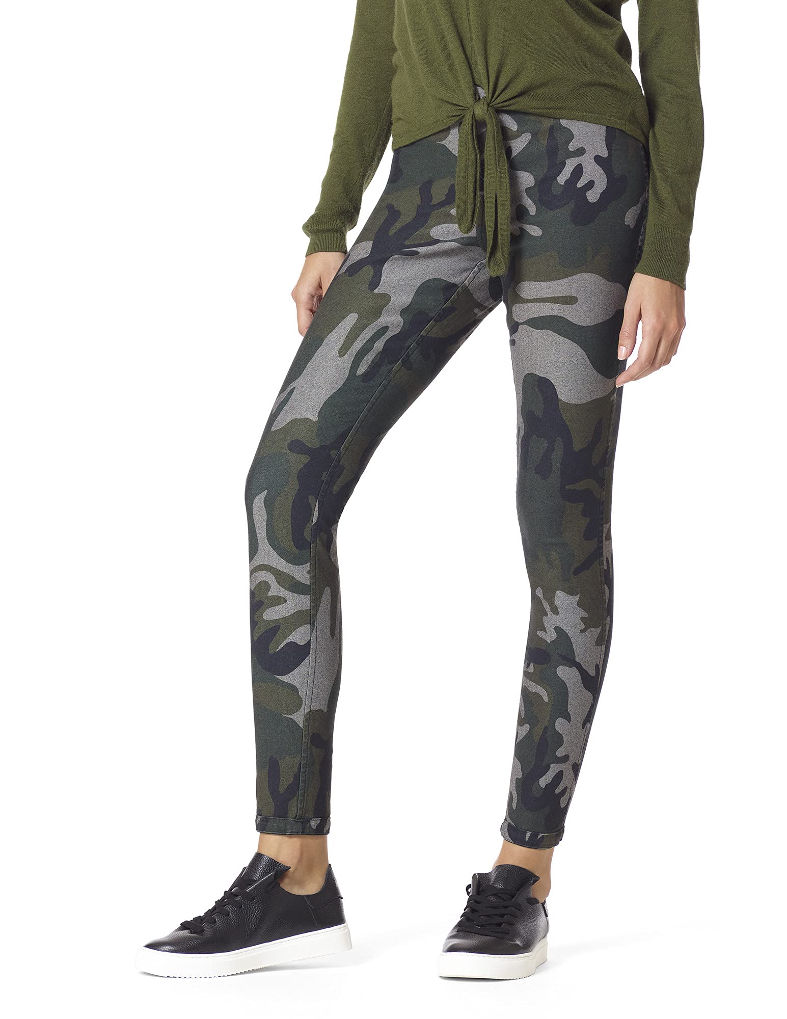 HUE Reversible Denim High Rise Leggings - Pończochy Kobiety