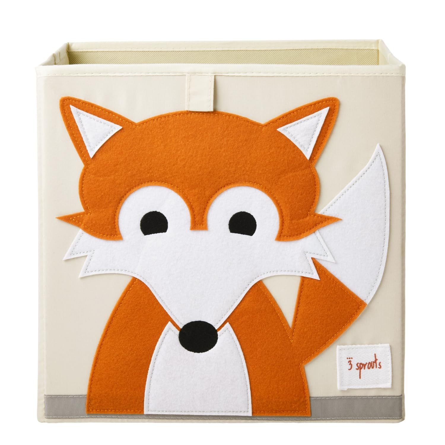 3 Sprouts, Aufbewahrungsbox Kinder mit Deckel, Spielzeugbox für Kallax Regale, Box zur Spielzeugaufbewahrung, Kinder Aufbewahrungsbox Kinderzimmer, Aufbewahrungsboxen für Spielzeug - Fuchs