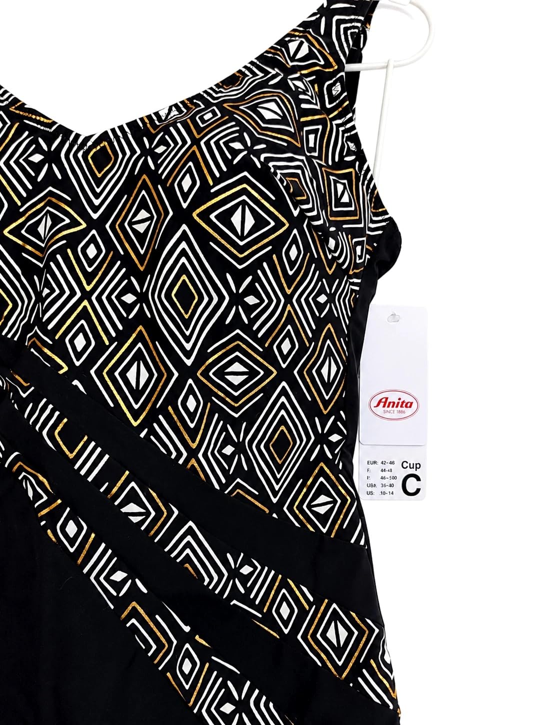 Anita Costume Mare Donna Intero Modellante Effetto Snellente Senza Ferretto Coppa Preformata Luella 7317 Nero e Oro EU 80 C - 4 C - (44)