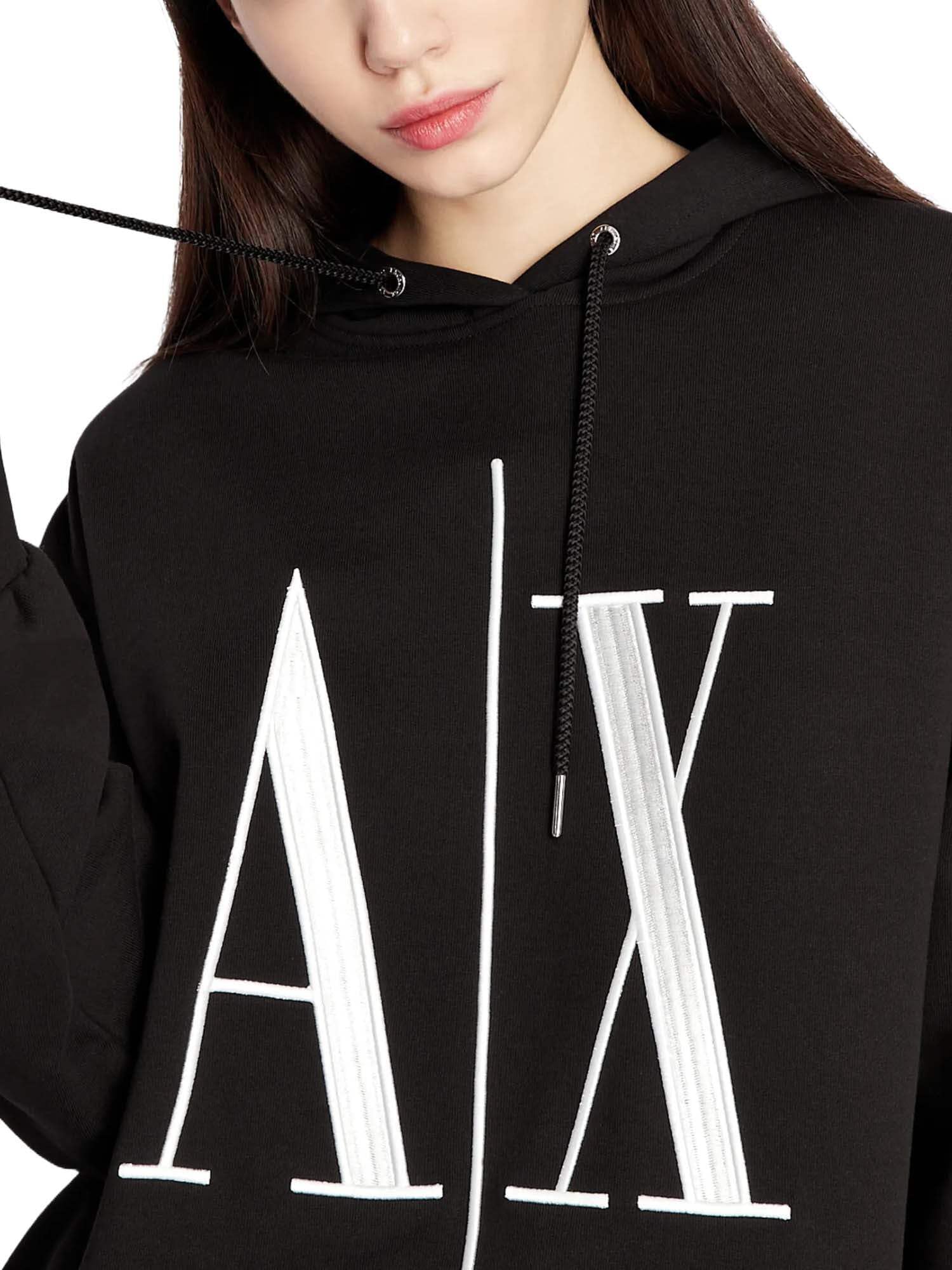Armani Exchange Felpa con Cappuccio Icon Project Donna
