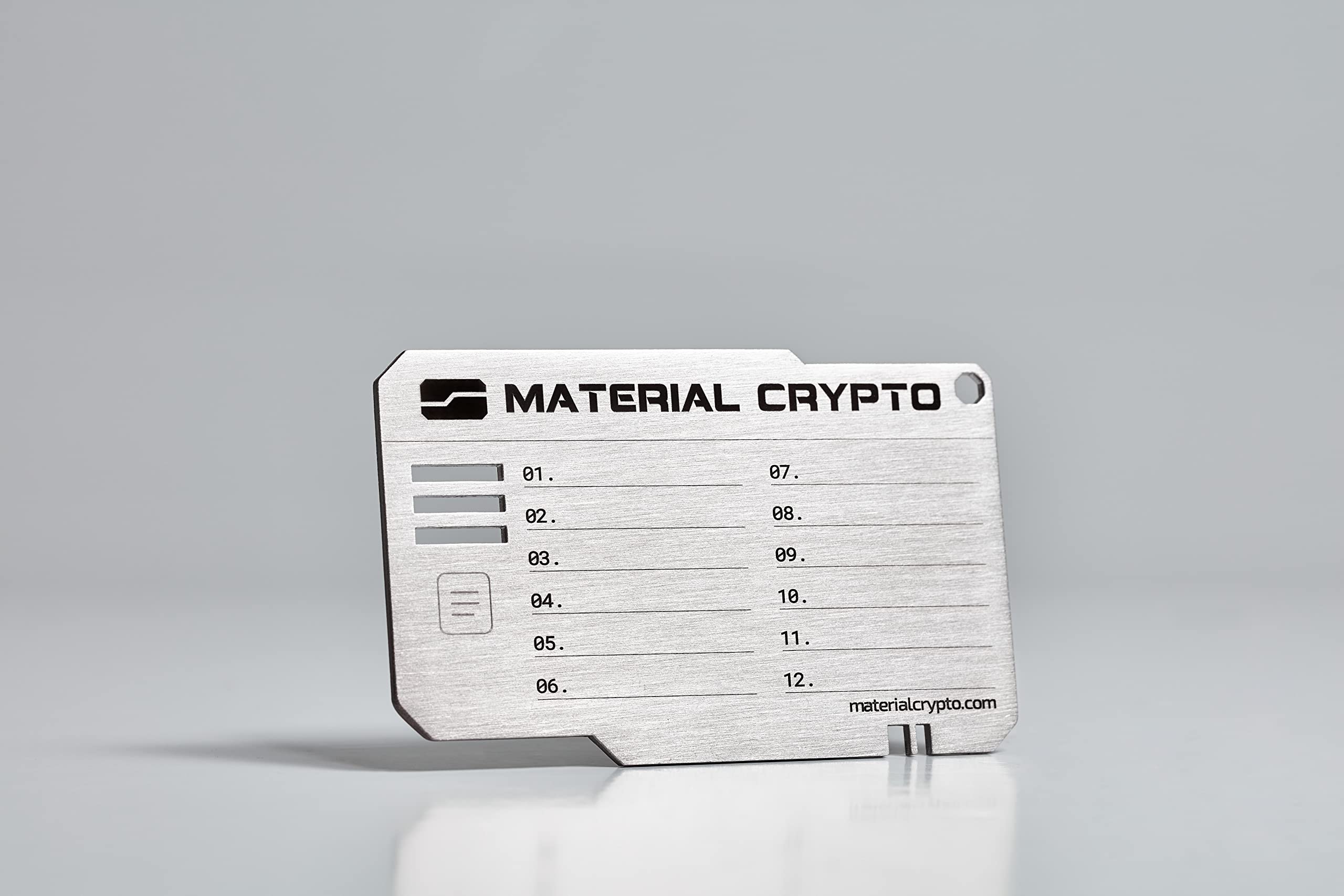 Matériau - Crypto Seed Storage Steel - Crypto Wallet en acier inoxydable - Portefeuille  crypto sécurisé - Résistant aux piratages - Matériel pour crypto-monnaie  (Wallet DIY) : Amazon.fr: Mode