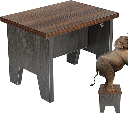 Taburete de madera para adultos Taburete de pie pequeño Taburete de pie pequeño para camas altas para fácil montaje con almohadillas