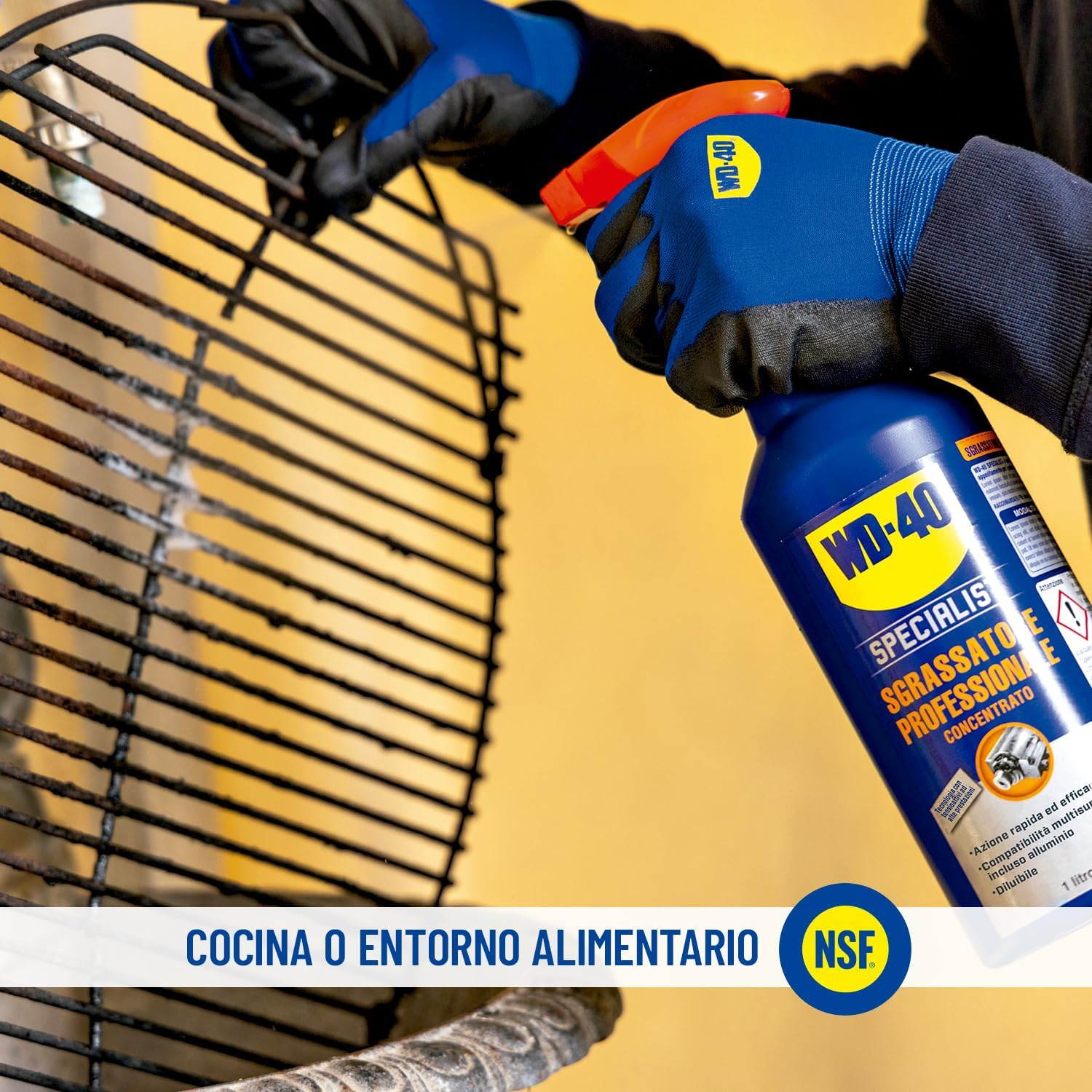 WD-40 Specialist Desengrasante Profesional a Base de Agua – No Inflamable, Acción Rápida, Concentrado y Diluible, Certificación NSF A8 – Bidón 5L para Uso Intensivo e Industrial