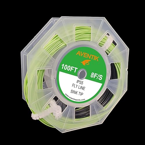 Miniatura 3 de Aventik Fly Line - Línea de hundimiento completo con punta de hundimiento completo, línea de pesca con mosca, peso hacia adelante, línea de