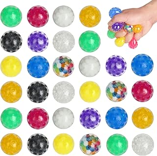 20 Pack Mini Stress Balls, Colorful Squishy Squeeze Balls Bulk Goodie Bag Stuffers Fidget Party Favors Stress Relief Balls Classroom Prizes for Kids