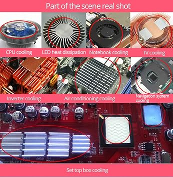 Silicone Pad Red Gpu CPU Thermal Pads Cooler Conductive Heatsink 20x20mm Double-Sided Viscous 100pc-Thickness 3mm