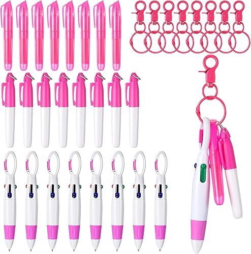 Miniatura 8 de Juego de 36 mini rotuladores para enfermera, paquete de 9 bolígrafos para enfermera, incluye 9 mini resaltadores, 9 marcadores, 9 bolígrafos