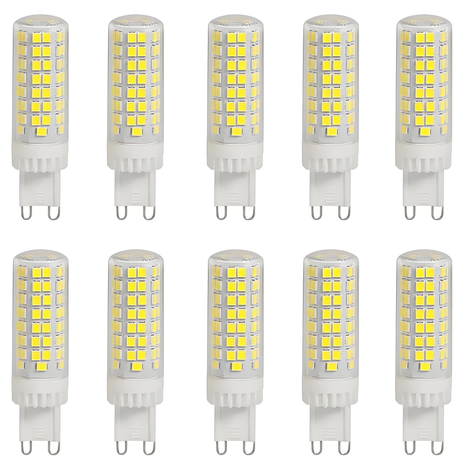 WULUN G9 LED Bulbs 7W, G9 Light Bulb Cool White 6500K, Equivalent to 70W Halogen Bulbs, Non-Dimmable, No Flicker, Energy Saving LED Light Bulbs, 700LM, AC220-240V, 10 Packs