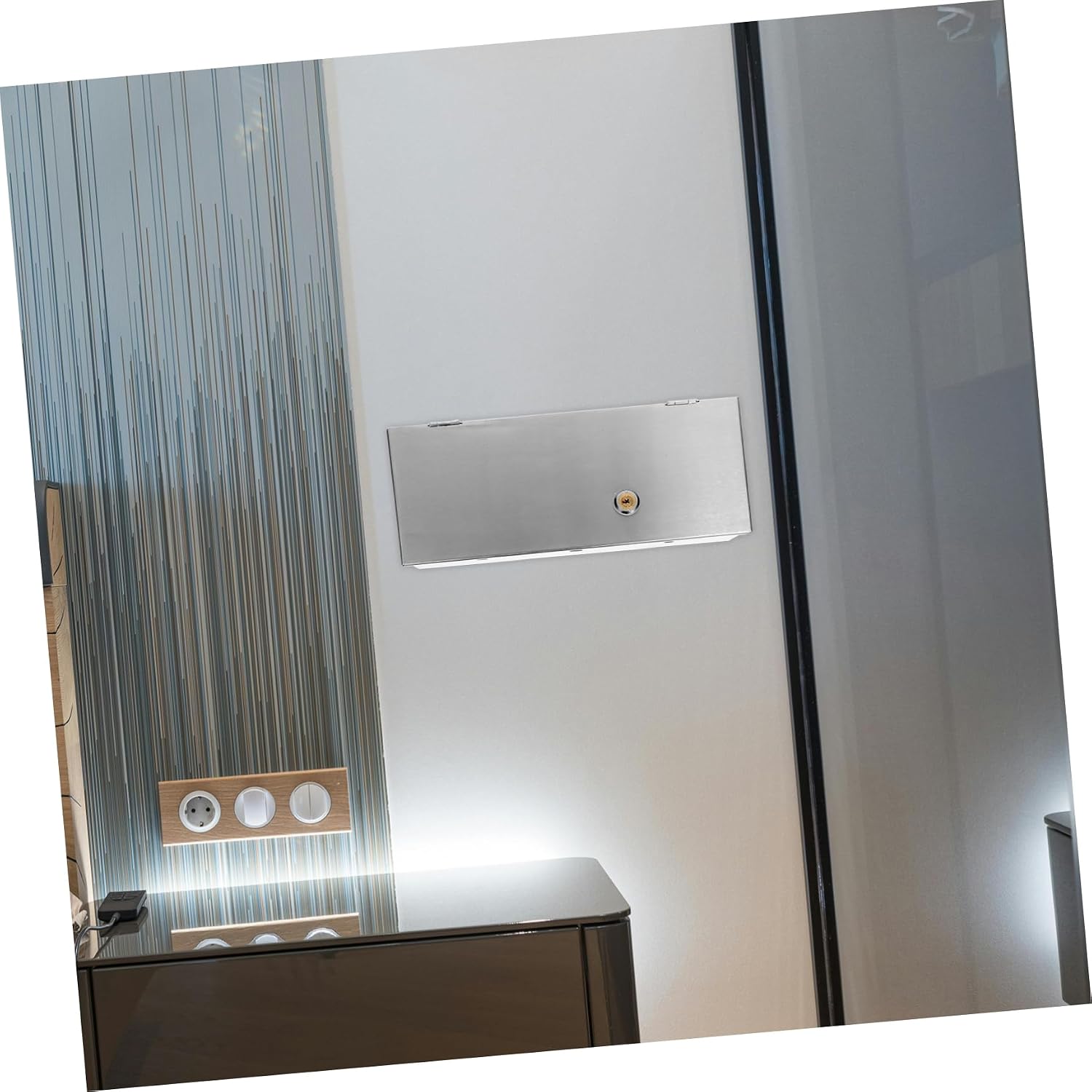 VILLCASE Socket Protection Cover Wall Outlet Enclosure Stainless Steel Socket Guard Theft Electrical Box
