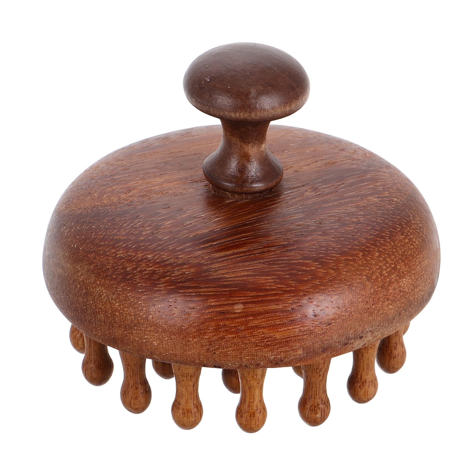Wooden Massage Comb with Wide Teeth for Dandruff Removal And Scalp Care Round Tip Hair Brush for Dry And Wet Hair Natural Wood Scalp Massager