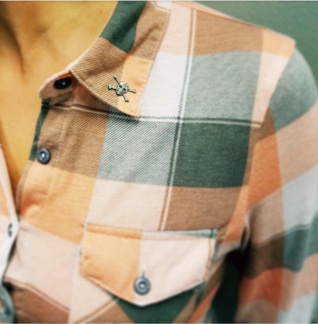 PinMart Small Skull and Cross Bones Halloween Biker Lapel Pin – 1 Piece - Image 4