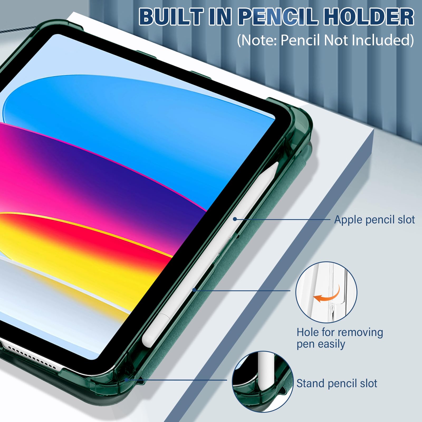 Coque Ultra Fine Pour IPad 11e 2025 Et 10e 2022 - Protection Légère Et Anti-choc | Étui 3 Volets Avec Réveil Automatique