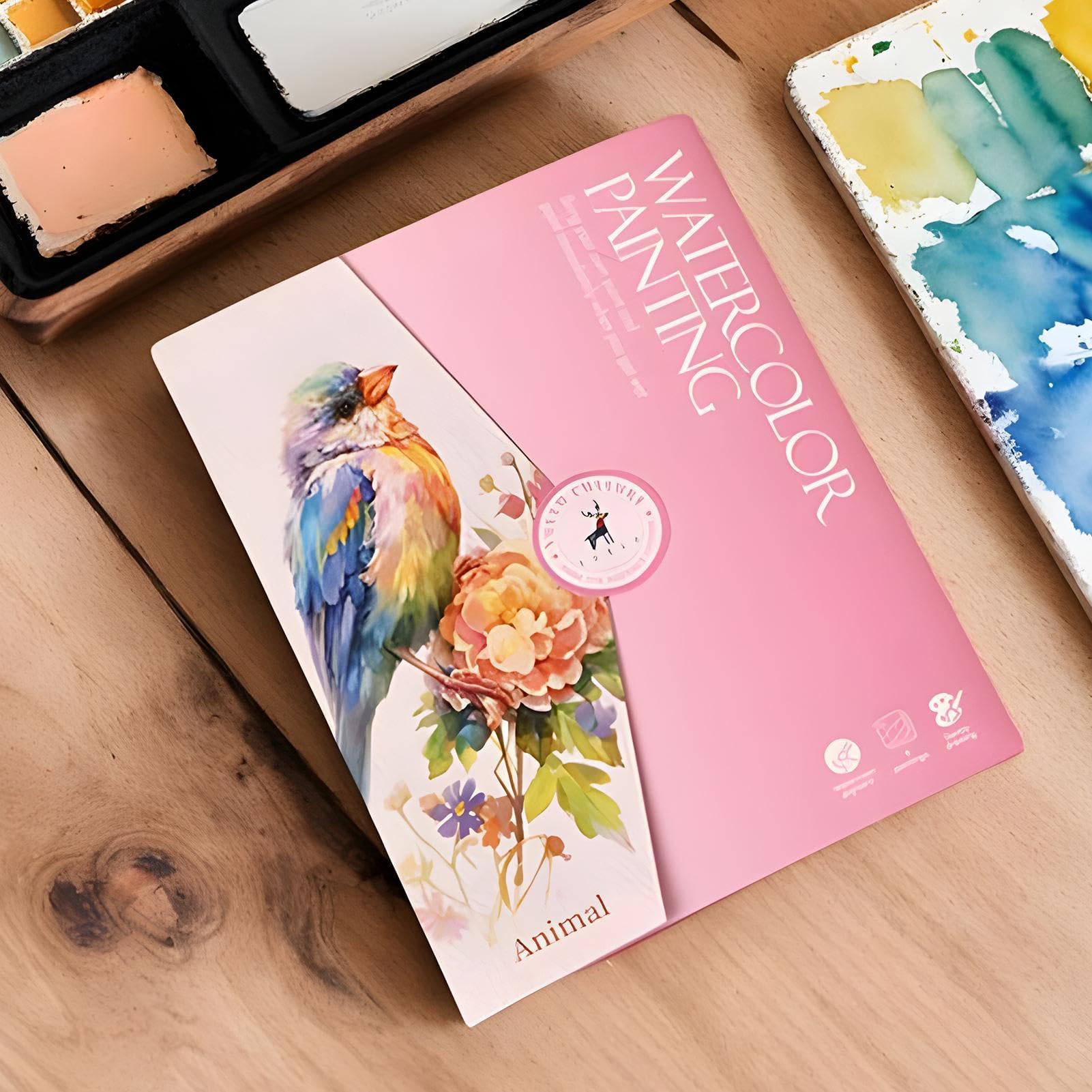Amazon.co.jp: 水彩画ワークブック | 12色の水彩画の本 | 初心者に 