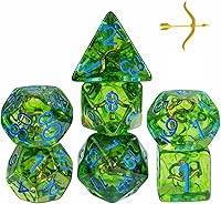 Vista 32 de UDIXI Juego de 7 dados poliédricos DND D&D, RPG D y D con bolsa de almacenamiento para juegos de rol y otros juegos de mesa (Aarakocra)