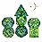 UDIXI 7PCS D&D Polyhedral Dice Set, Green DND Dice Set Filled with Bow for Role Playing Games as RPG Tabletop Games (Ranger)