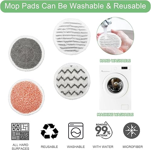 Miniatura 8 de Paquete de 8 almohadillas para trapeador S7000. Compatible con almohadilla de trapeador de vapor Shark. Almohadilla de fregona de vapor de repuesto