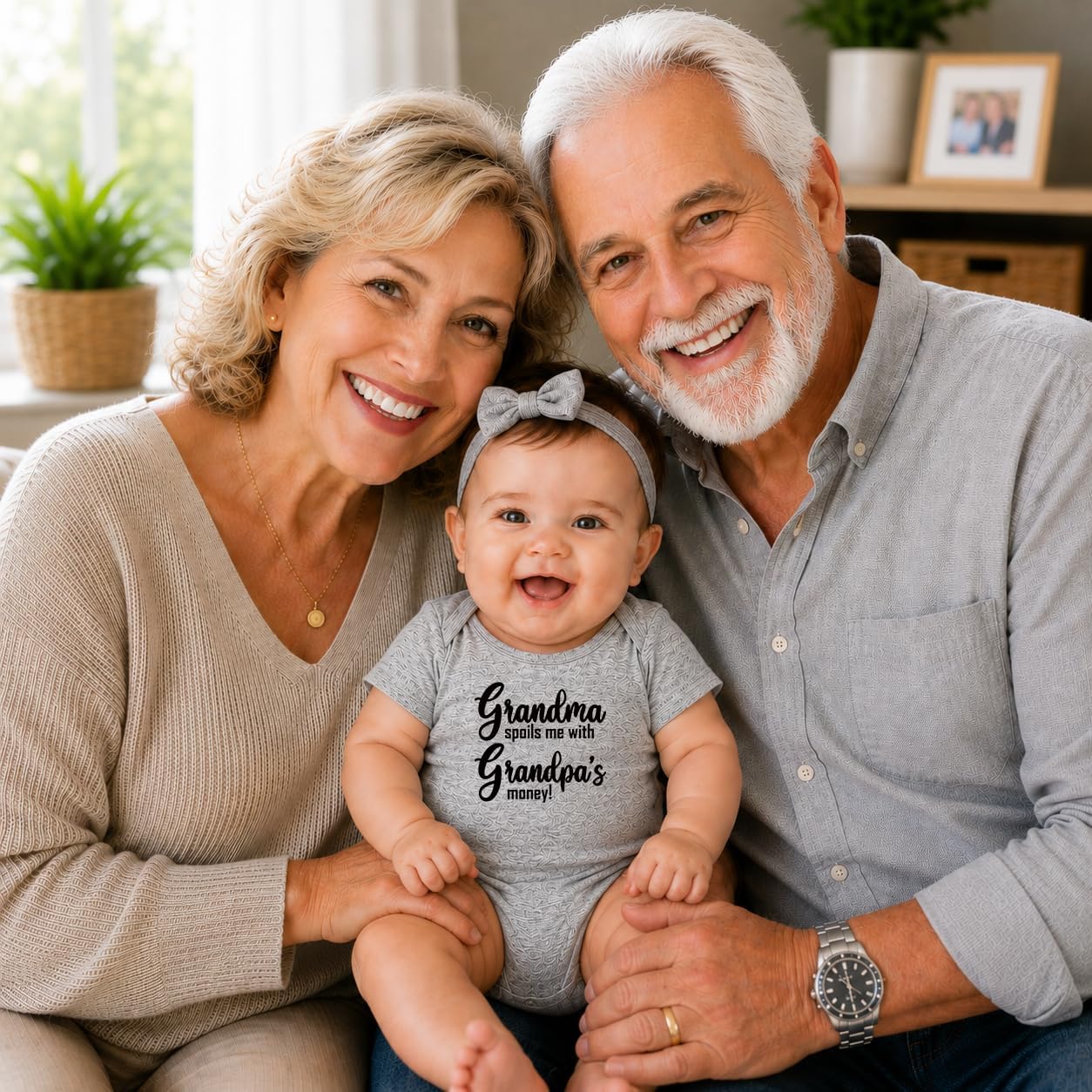 CBTwear Grandma Spoils Me With Grandpa's Money Baby Bodysuit