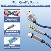 Gbformat USB-C 3.5mm Jack Aux Kábel 1.2m 2in1 Töltés és Hanglejátszás 4
