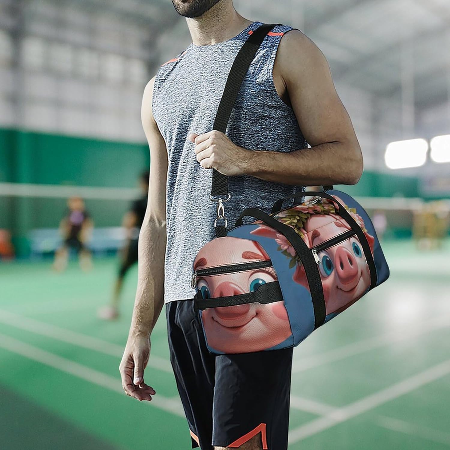 Gym Bag for Men Travel Duffle Bag With Wreath Decoration Tote Bag Weekender Duffel Bag Weekender Bag for Sports