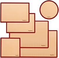 Vista 1 de Juego de 6 alfombrillas de silicona para hornear, antiadherentes de grado alimenticio, alfombrillas de silicona para hornear, hoja de revestimiento