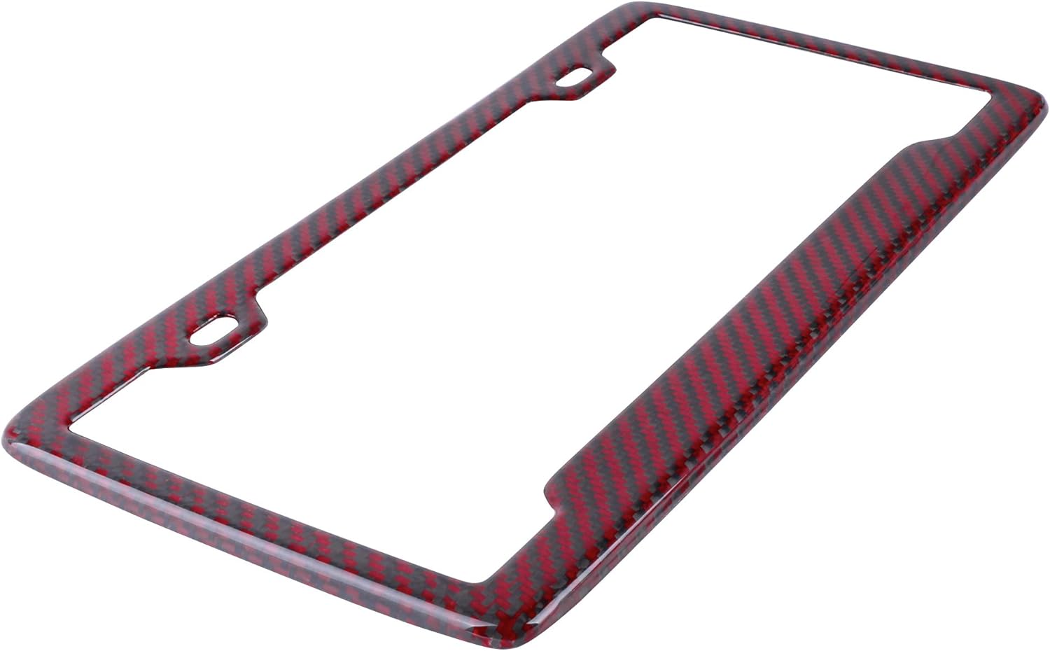 BLVD-LPF OBEY YOUR LUXURY Real 100% Red Carbon Fiber License Plate Frame Tag Cover FF - D with Matching Screw Caps - 1 Frame