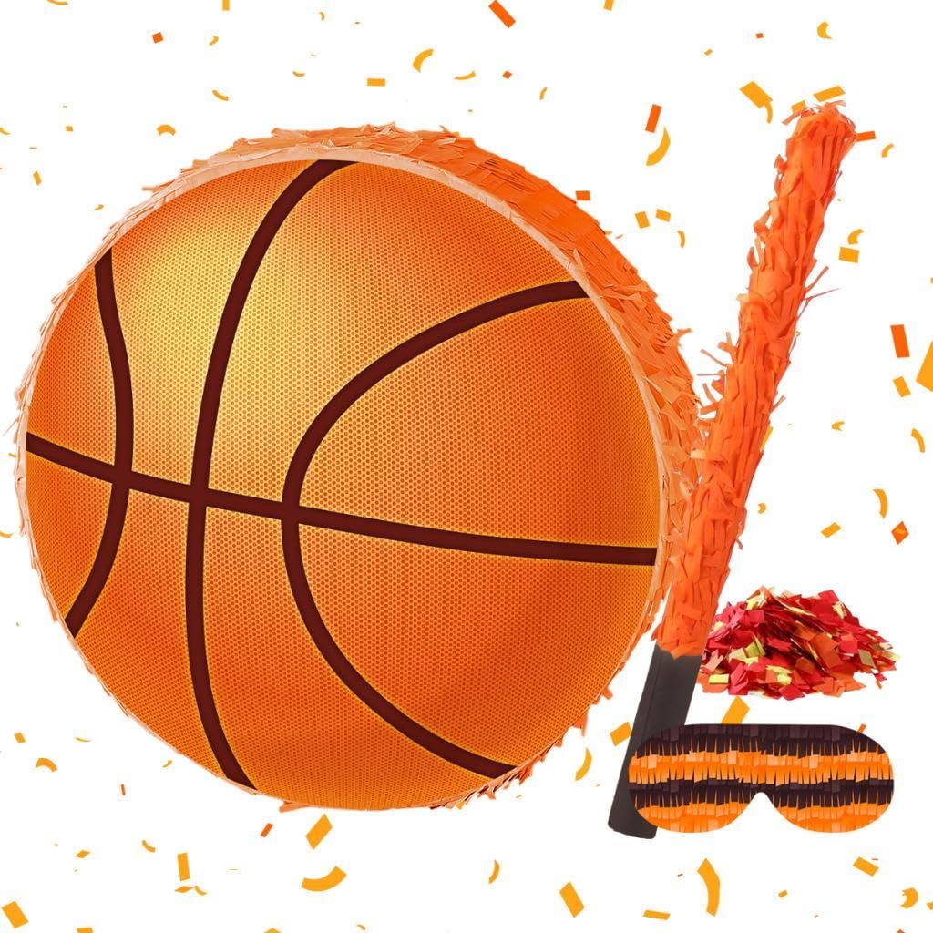 MagiDeal Piñata de Baloncesto, artículos para Fiestas temáticas Deportivas, Confeti, Regalos, máscara de Ojos, Accesorios, Actividad de Fiesta Infantil, música