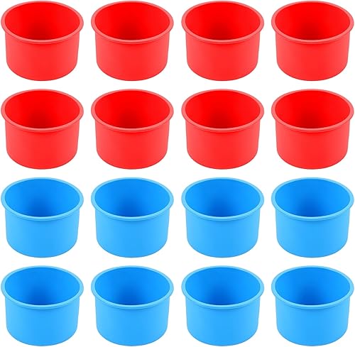 12 moldes de silicona para tartas, molde redondo antiadherente de 4 pulgadas, molde para hornear fácil de limpiar para cocina