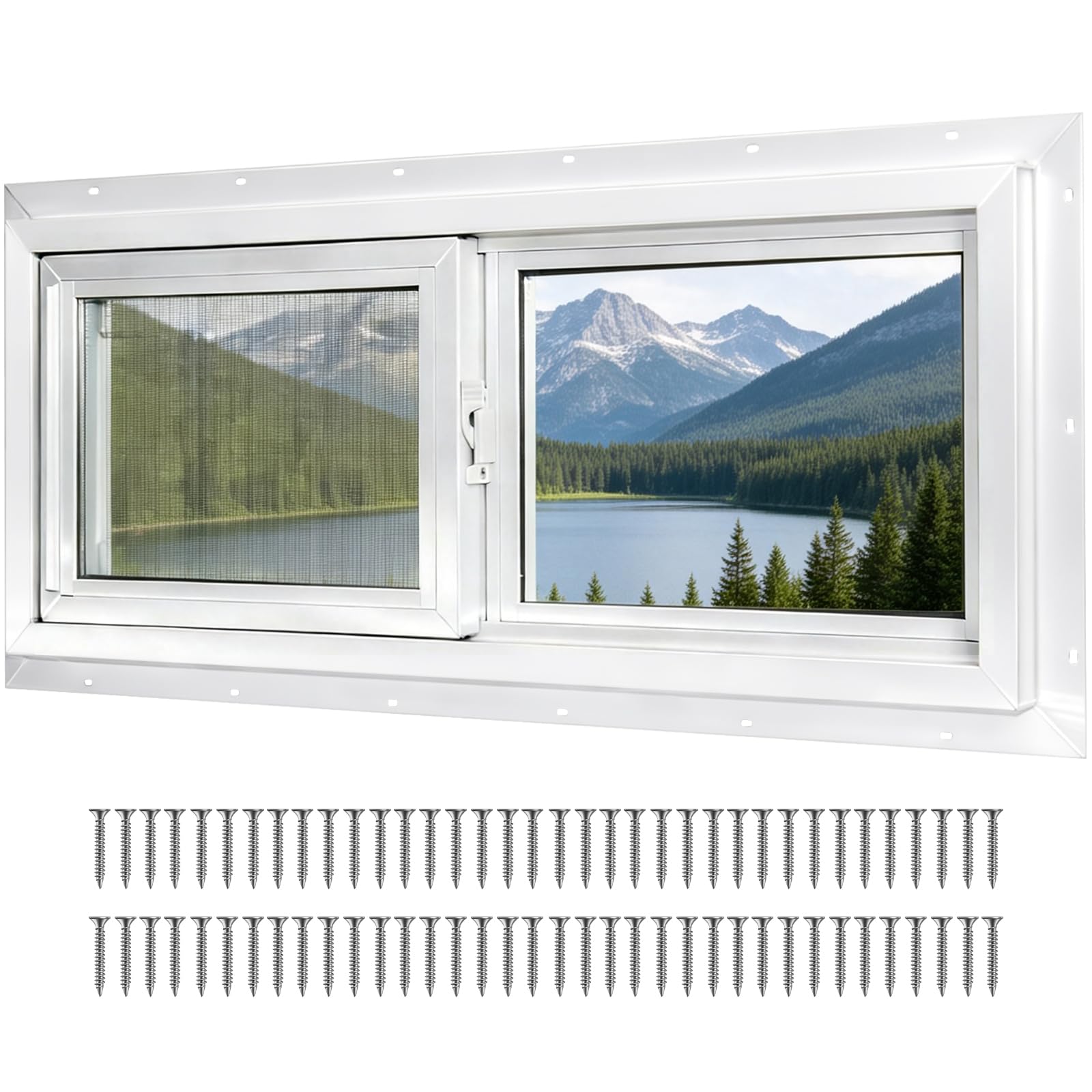 Yuzzy 48 x 12 Vinyl Windows for Basement