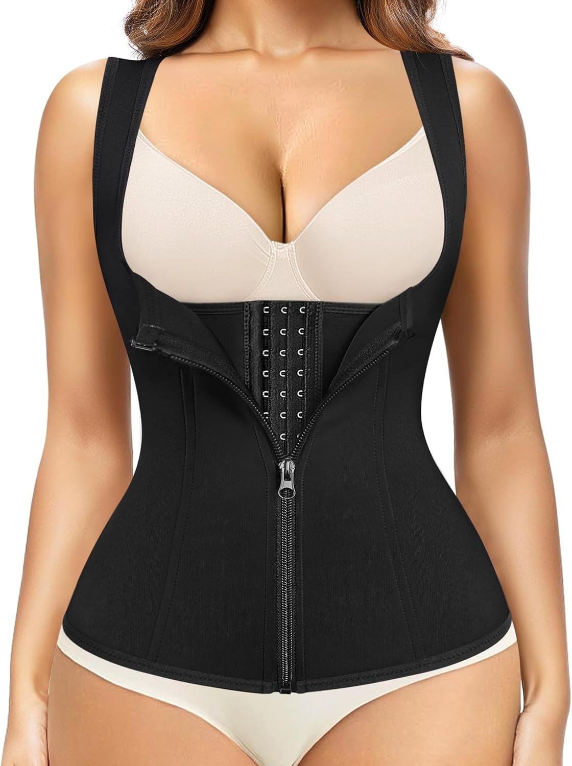 Women's Adjustable Waist Trainer Corset with Zipper Bahrain Ubuy