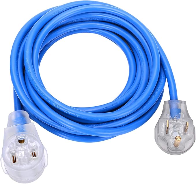 Welder Extension Cord, Heavy Duty 25 Feet 650 Nema R Plug Lighted