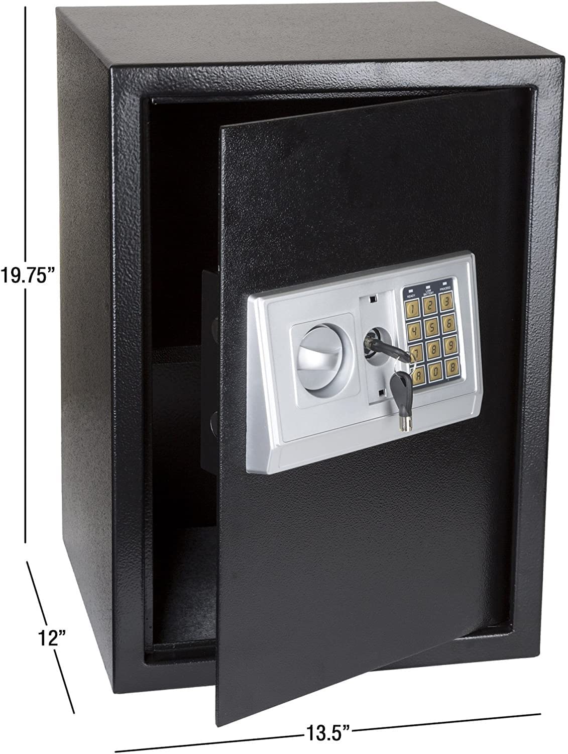 Caja Fuerte, Caja Fuerte Ignífuga E Impermeable, Caja Fuerte Al Safe-Electronic, Extragrande, De Acero, con Teclado, 2 Llaves De Anulación Manual - Protege Mis Joyas Y Pa,