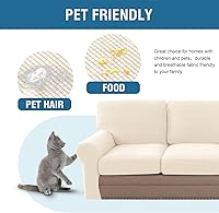 Vista 230 de H.VERSAILTEX Multi-Pieces Sofa Covers Stretch Couch Covers Form Fitted Seats and Back Cushions Covers