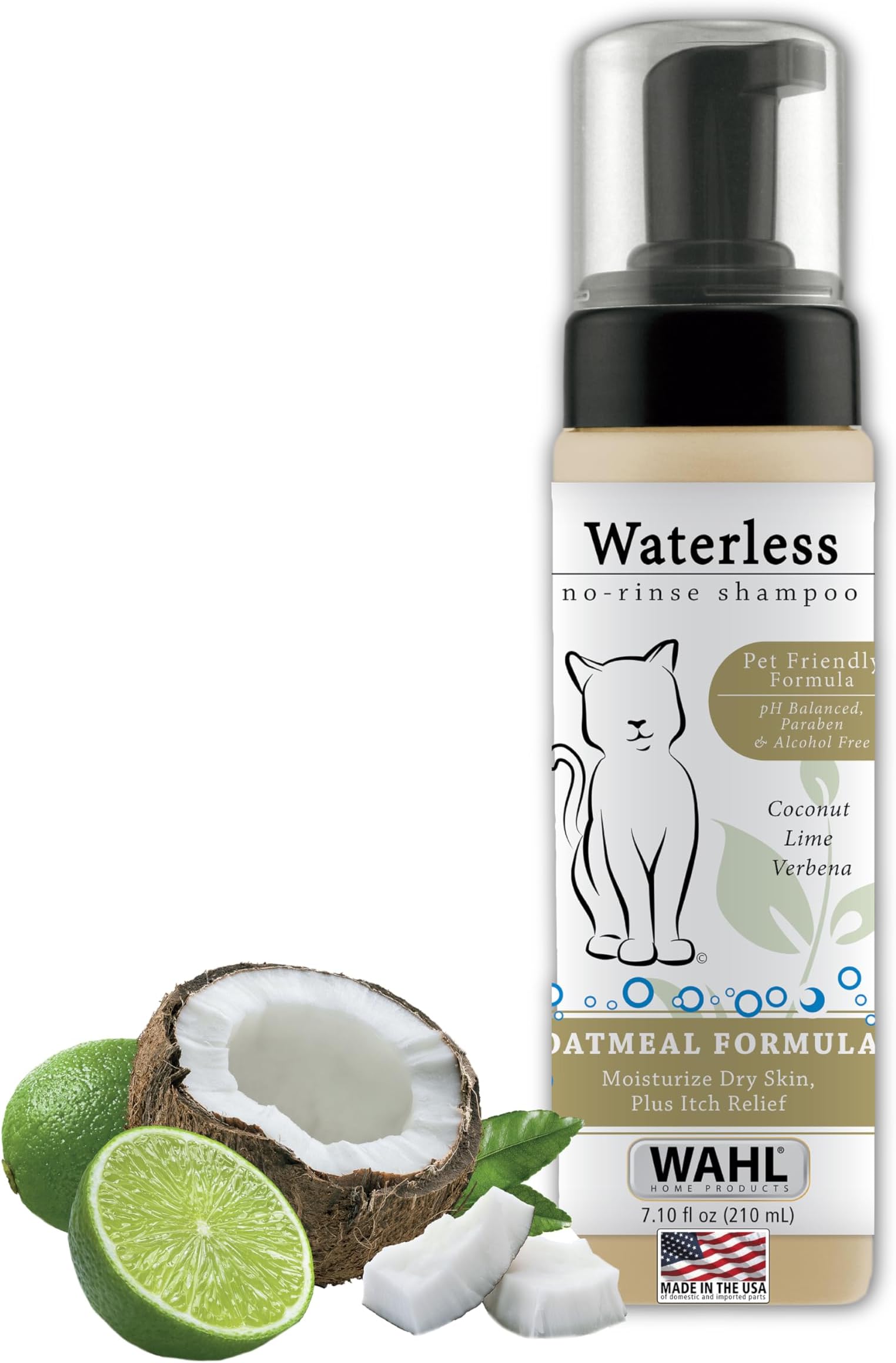 Cat Waterless Shampoo for Soothing Damaged Skin, Refreshing, Cleaning, and Removing Odors Between Baths - 7.1 Oz - Model 820015-500