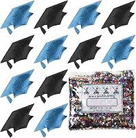 Vista 115 de Confeti Grad Cap Negro, Púrpura Combo - 2 bolsas de media onza (1 oz) (8400/8412)