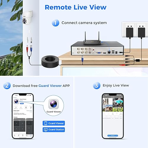 Miniatura 6 de Detección de personavehículo Hiseeu 3K 5MP TVI Sistema de cámara de seguridad con cable 8ch 5MP H.265+ DVR 4PCS Cámaras 1TB HDD Sistema de cámara de